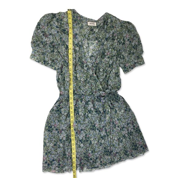Zadig & Voltaire Floral Puff Sleeve Mini Dress – Betty Mousseline – M - Picture 13 of 14